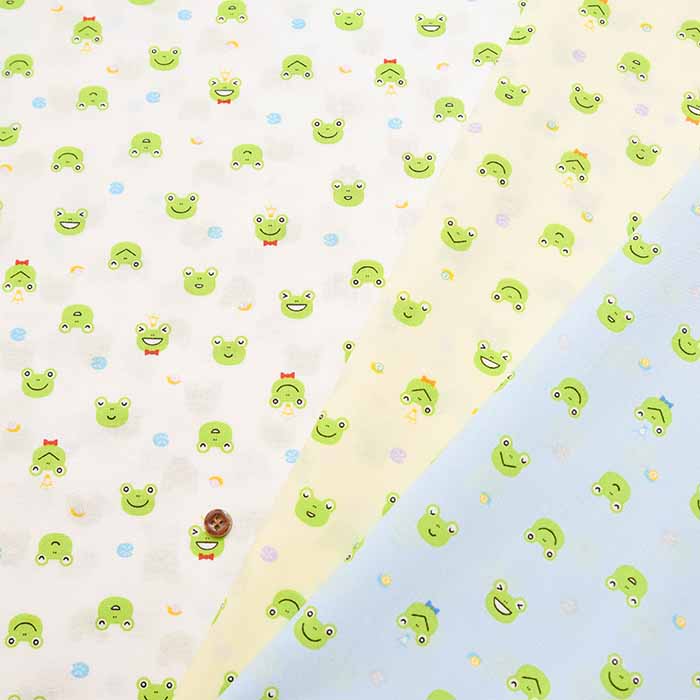 Cotton sheeting print fabric Frog - nomura tailor