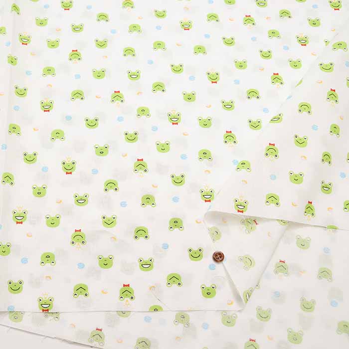 Cotton sheeting print fabric Frog - nomura tailor