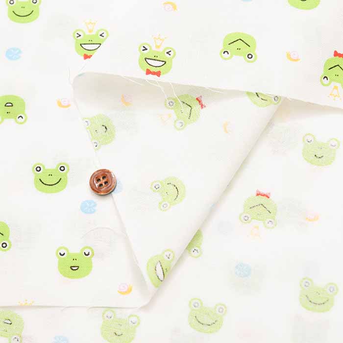 Cotton sheeting print fabric Frog - nomura tailor