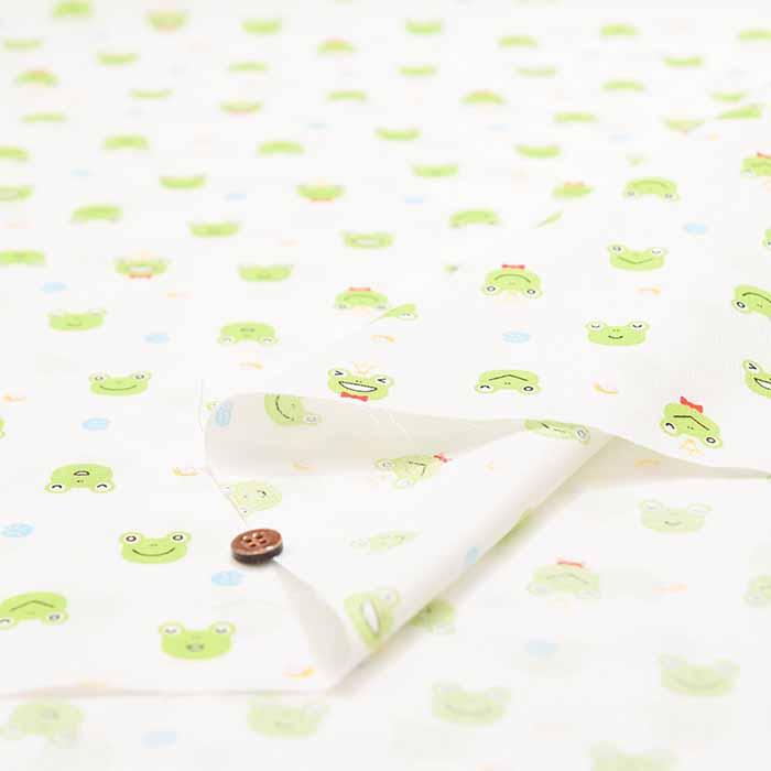 Cotton sheeting print fabric Frog - nomura tailor