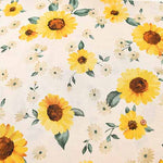 C/L sheeting print fabric Sunflower - nomura tailor