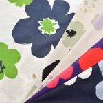 Air-tumbled C/L sheeting printed fabric Big Flower - nomura tailor