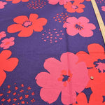 Air-tumbled C/L sheeting printed fabric Big Flower - nomura tailor