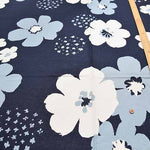 Air-tumbled C/L sheeting printed fabric Big Flower - nomura tailor