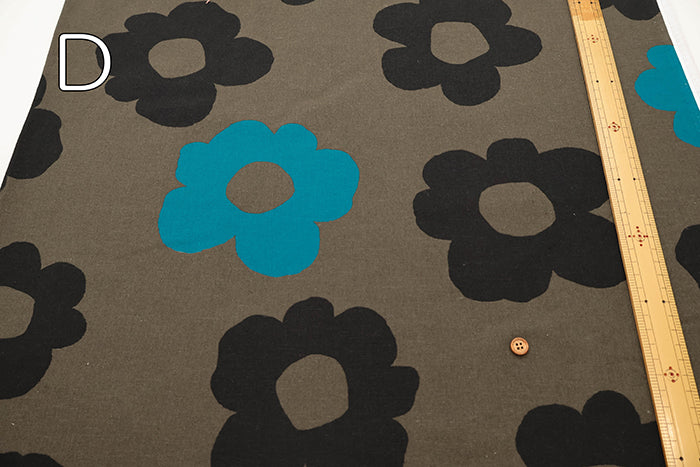 C/L MuslinPrint Fabric Air Tumbler Finished  - Big Flower - nomura tailor