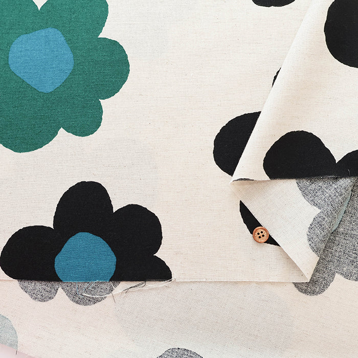 C/L MuslinPrint Fabric Air Tumbler Finished  - Big Flower - nomura tailor