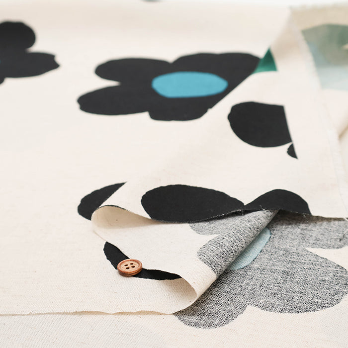 C/L MuslinPrint Fabric Air Tumbler Finished  - Big Flower - nomura tailor