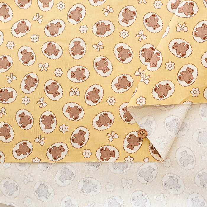 Cotton Oxford Fabric - Bear Biscuit - nomura tailor