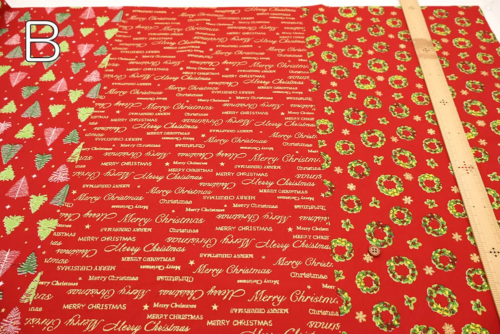 Cotton Sheeting printed Fabric - Christmas Snowman - nomura tailor