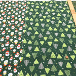 Cotton Sheeting printed Fabric - Christmas Snowman - nomura tailor