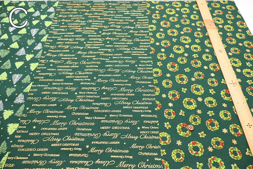 Cotton Sheeting printed Fabric - Christmas Snowman - nomura tailor