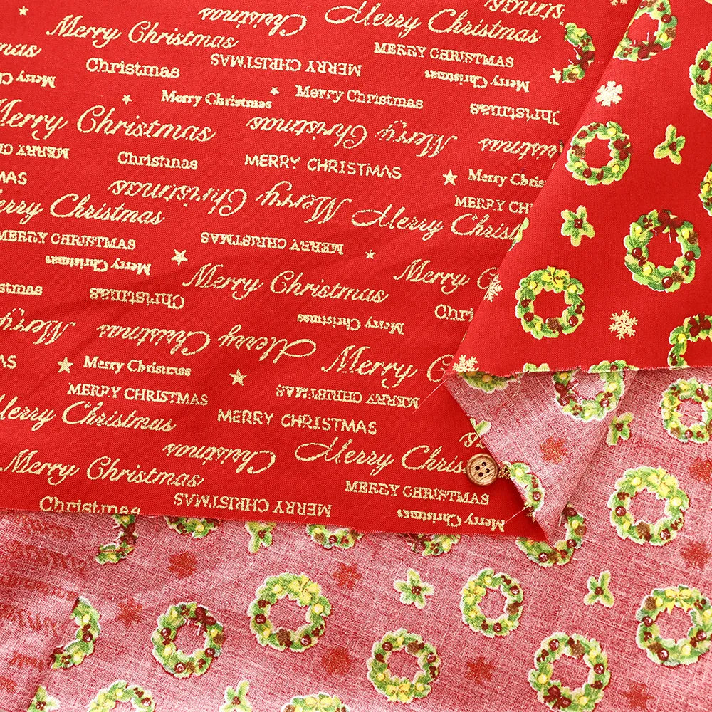 Cotton Sheeting printed Fabric - Christmas Snowman - nomura tailor