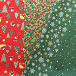 Cotton Sheeting printed Fabric - Christmas - Christmas Trees and Santa - nomura tailor