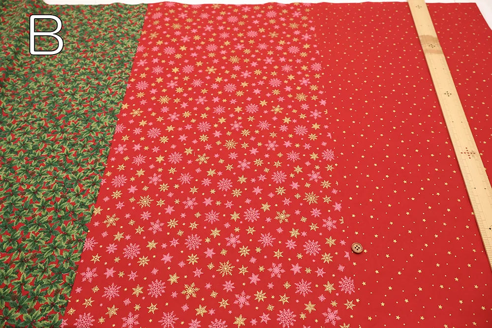 Cotton Sheeting printed Fabric - Christmas - Christmas Trees and Santa - nomura tailor
