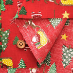 Cotton Sheeting printed Fabric - Christmas - Christmas Trees and Santa - nomura tailor
