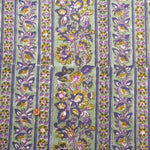 インド製 Cotton Cambric Printed Fabric エスニック ストライプボタニカル - nomura tailor
