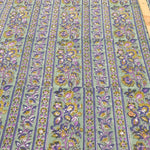 インド製 Cotton Cambric Printed Fabric エスニック ストライプボタニカル - nomura tailor