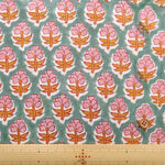 インド製 Cotton Cambric Printed Fabric エスニック ミニフラワーパターン - nomura tailor