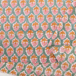 インド製 Cotton Cambric Printed Fabric エスニック ミニフラワーパターン - nomura tailor