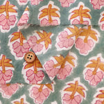 インド製 Cotton Cambric Printed Fabric エスニック ミニフラワーパターン - nomura tailor