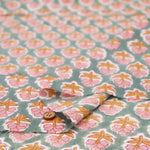 インド製 Cotton Cambric Printed Fabric エスニック ミニフラワーパターン - nomura tailor