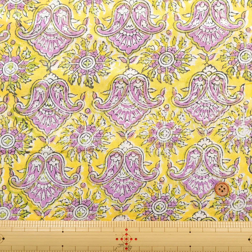 インド製 Cotton Cambric Printed Fabric エスニック モチーフ - nomura tailor