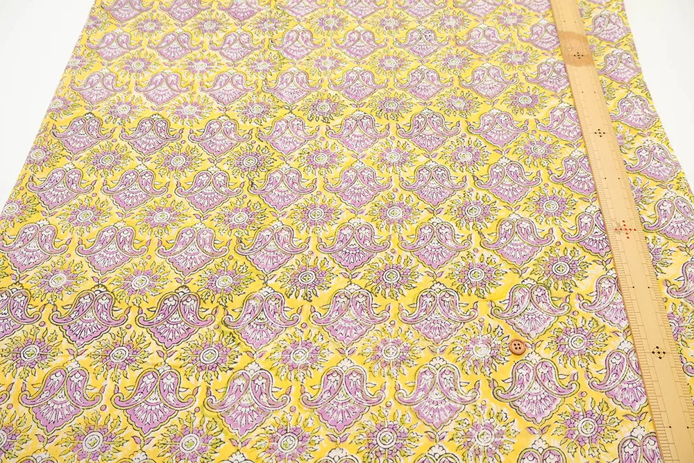 インド製 Cotton Cambric Printed Fabric エスニック モチーフ - nomura tailor