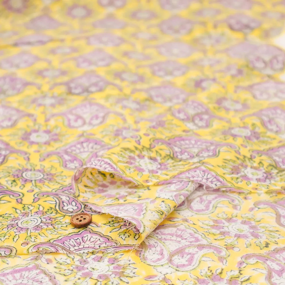 インド製 Cotton Cambric Printed Fabric エスニック モチーフ - nomura tailor