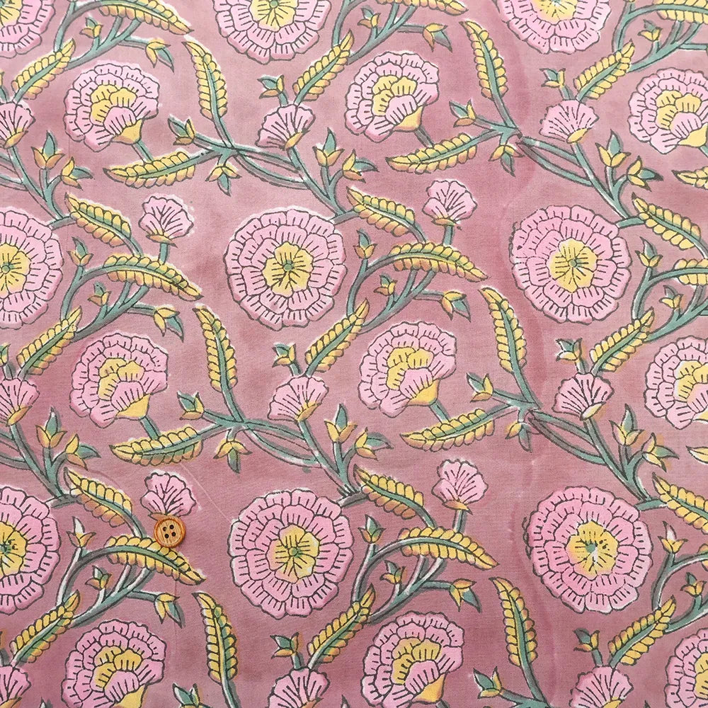 インド製 Cotton Cambric Printed Fabric エスニック - Botanical - nomura tailor