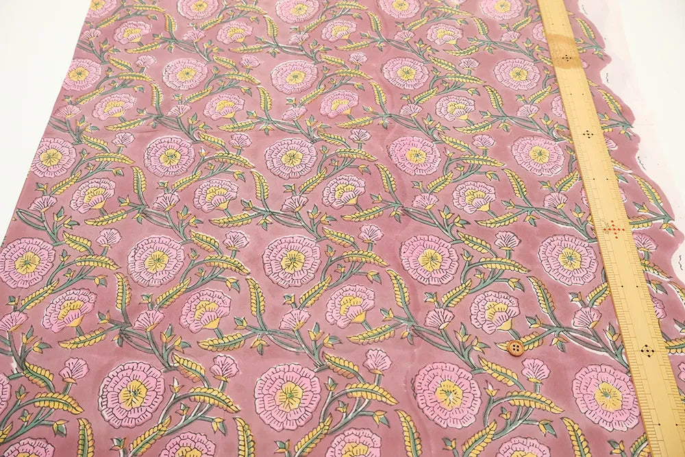 インド製 Cotton Cambric Printed Fabric エスニック - Botanical - nomura tailor