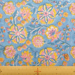 インド製 Cotton Cambric Printed Fabric エスニック フラワーブーケ - nomura tailor