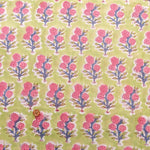 インド製 Cotton Cambric Printed Fabric エスニック ポンポンフラワー - nomura tailor