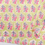 インド製 Cotton Cambric Printed Fabric エスニック ポンポンフラワー - nomura tailor