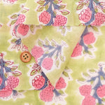 インド製 Cotton Cambric Printed Fabric エスニック ポンポンフラワー - nomura tailor
