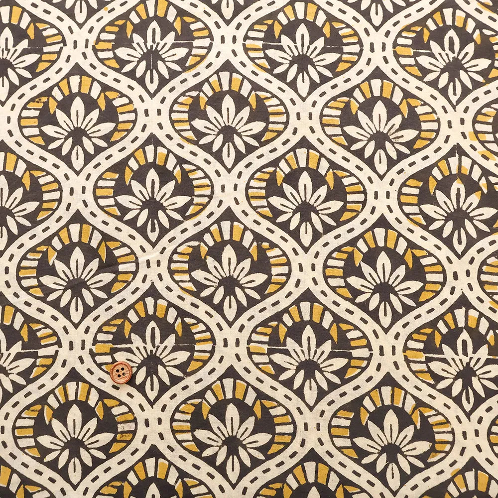 インド製 Cotton Cambric Printed Fabric エスニック ジオメトリック - nomura tailor