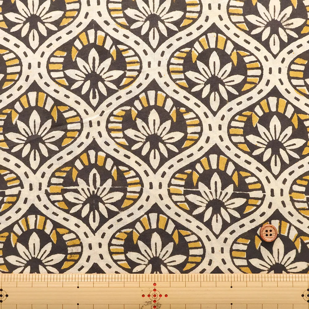 インド製 Cotton Cambric Printed Fabric エスニック ジオメトリック - nomura tailor