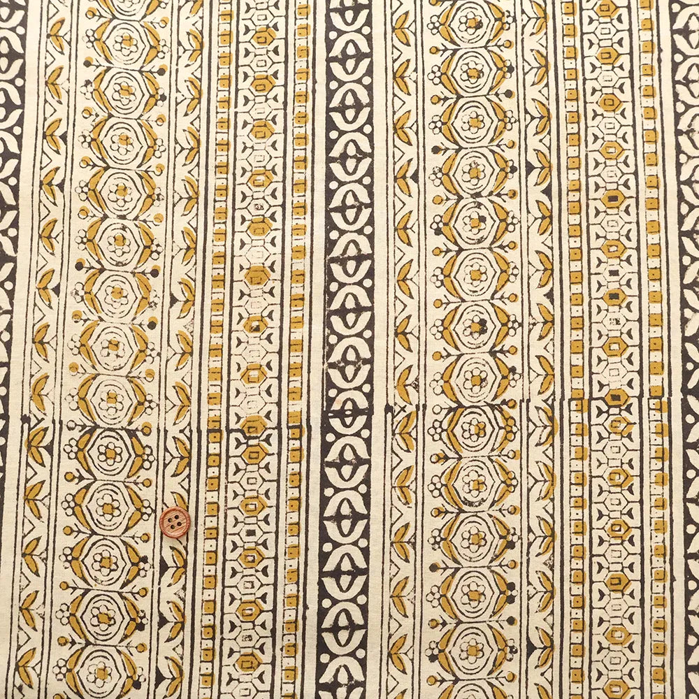 インド製 Cotton Cambric Printed Fabric エスニック ストライプ - nomura tailor