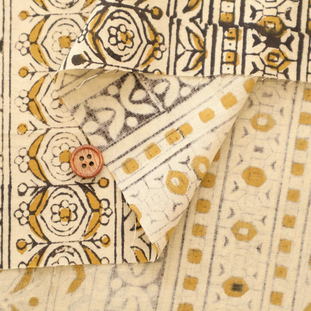 インド製 Cotton Cambric Printed Fabric エスニック ストライプ - nomura tailor
