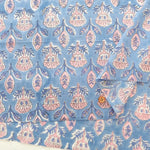 インド製 Cotton Cambric Printed Fabric エスニック シンボルフラワー - nomura tailor