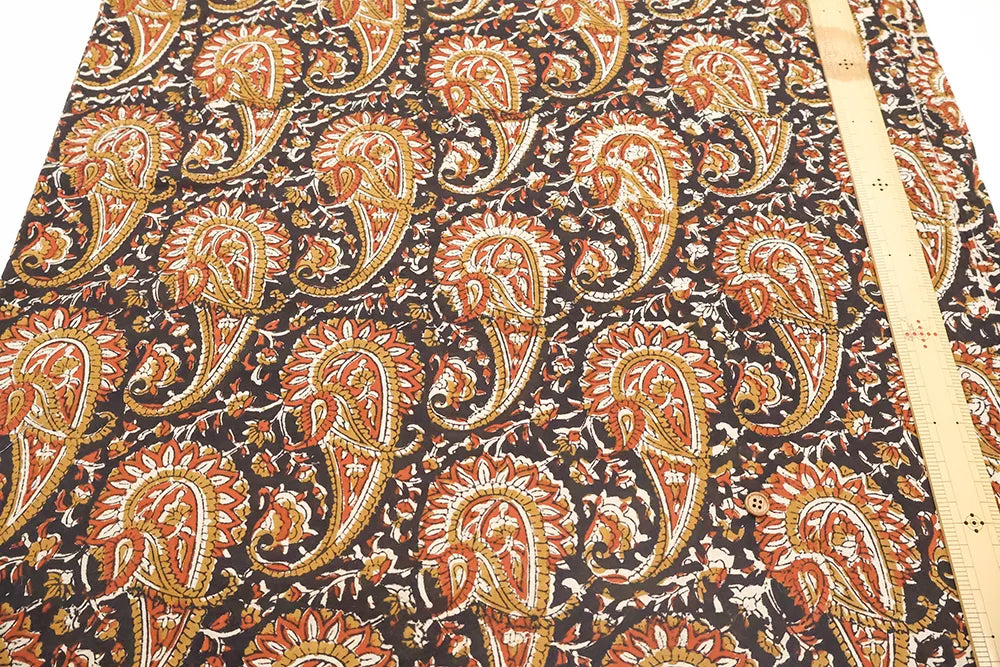 インド製 Cotton Cambric Printed Fabric エスニック ペイズリー - nomura tailor