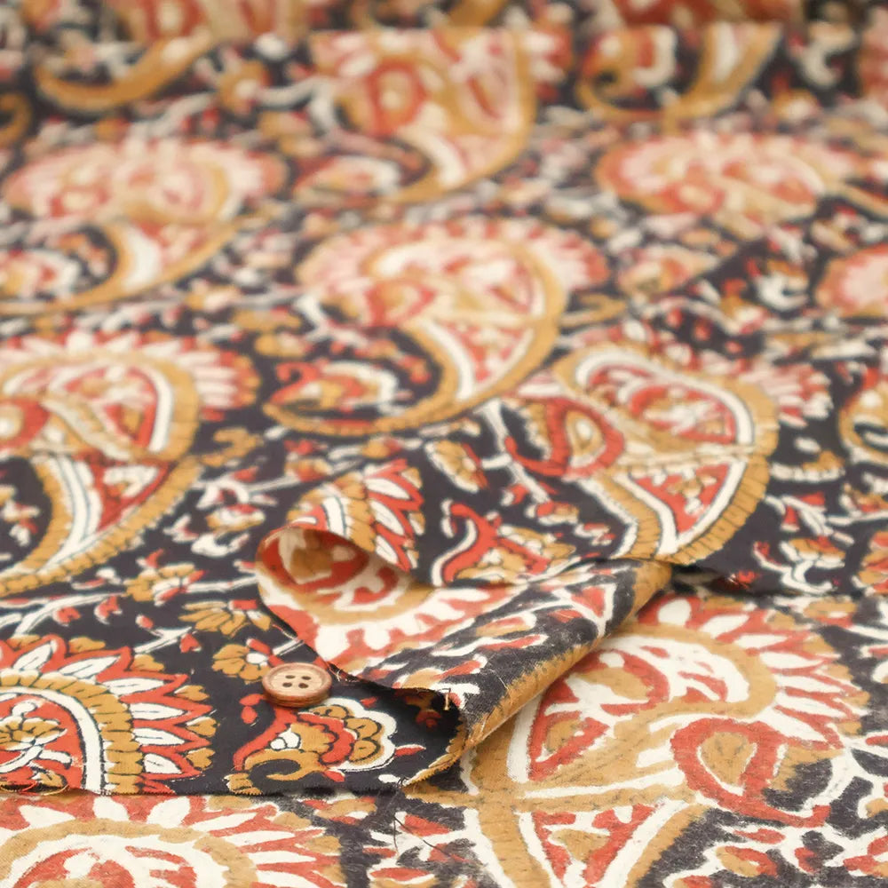 インド製 Cotton Cambric Printed Fabric エスニック ペイズリー - nomura tailor