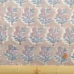 インド製 Cotton Cambric Printed Fabric エスニック ポンポンフラワー - nomura tailor