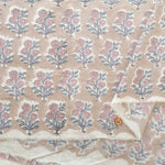 インド製 Cotton Cambric Printed Fabric エスニック ポンポンフラワー - nomura tailor