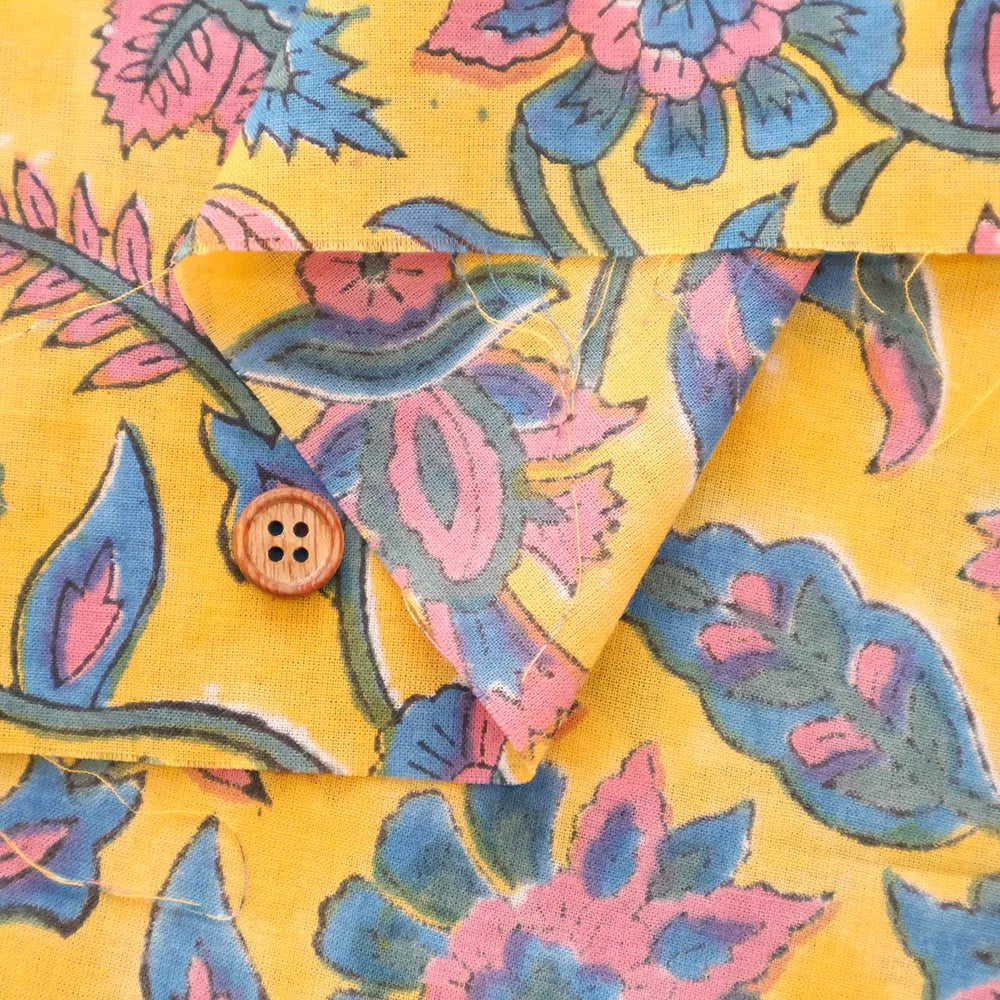 インド製 Cotton Cambric Printed Fabric エスニック アイビーフラワー - nomura tailor
