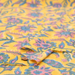 インド製 Cotton Cambric Printed Fabric エスニック アイビーフラワー - nomura tailor