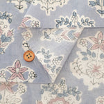 インド製 Cotton Cambric Printed Fabric エスニック モチーフフラワー - nomura tailor