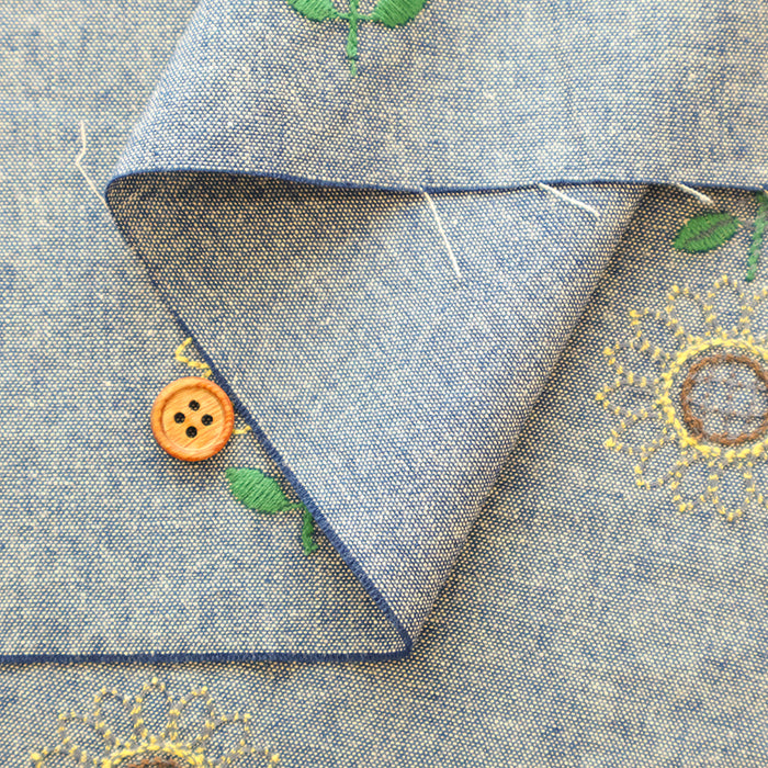 Made in China Cotton Sheeting Embroidered Fabric - Sunflower - nomura tailor
