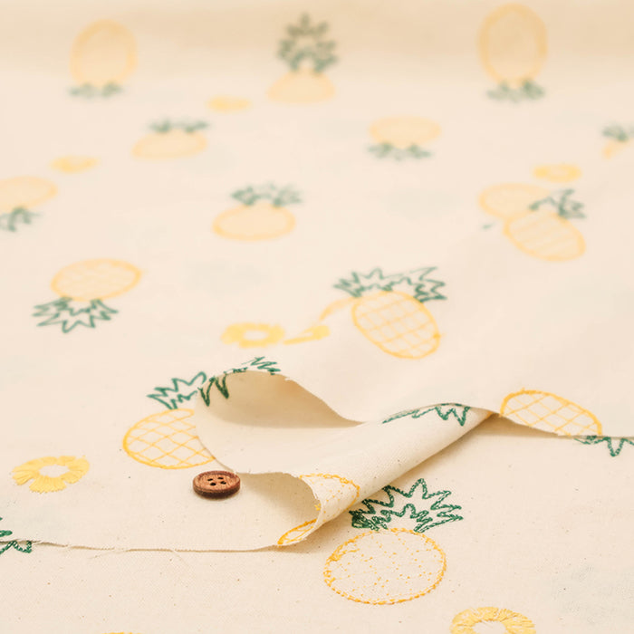 Made in China Cotton Sheeting Embroidered Fabric - Pineapple - nomura tailor