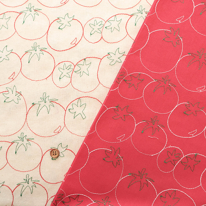 Made in China Cotton Sheeting Embroidered Fabric - Tomato - nomura tailor