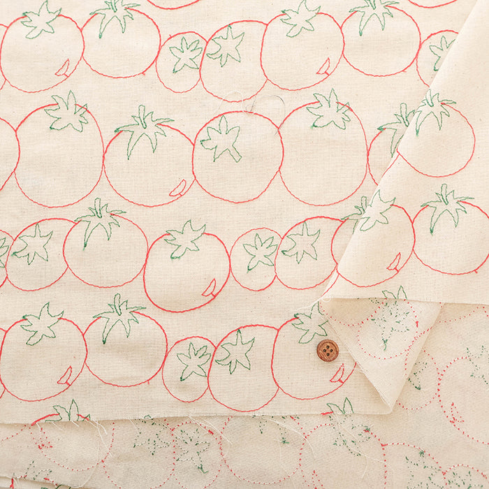 Made in China Cotton Sheeting Embroidered Fabric - Tomato - nomura tailor